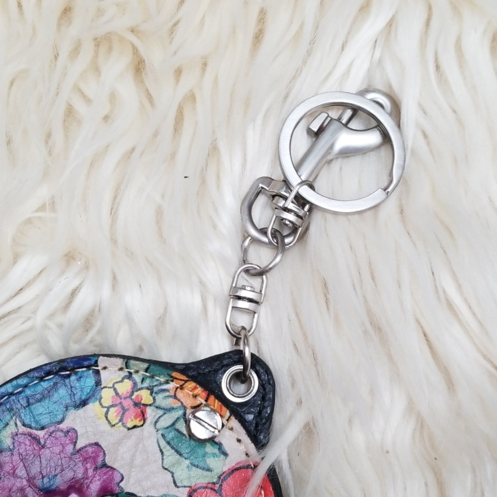 Patricia Nash keychain mirror NWT 100% leather - Picture 3 of 8